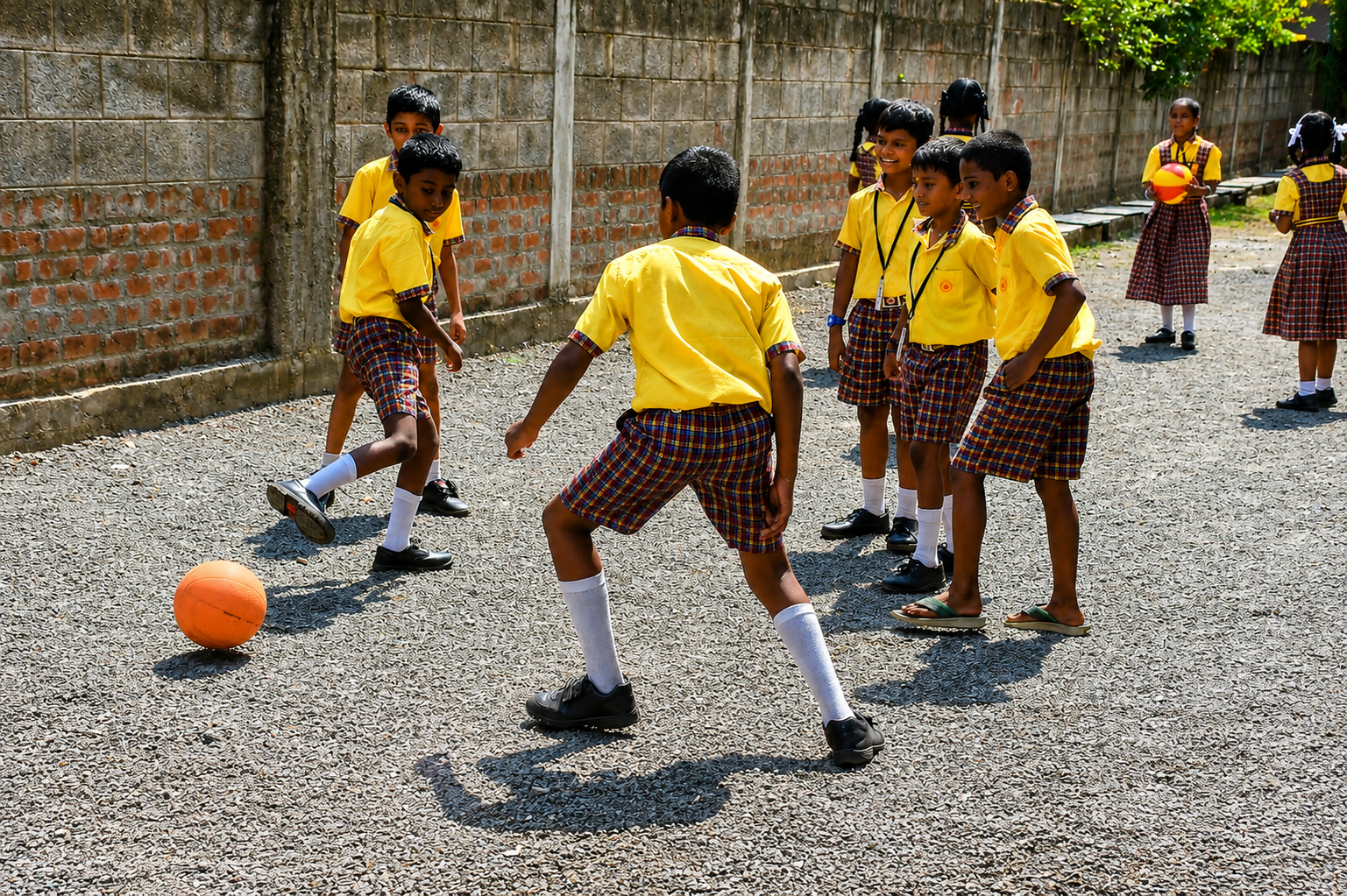 Children participating in sports